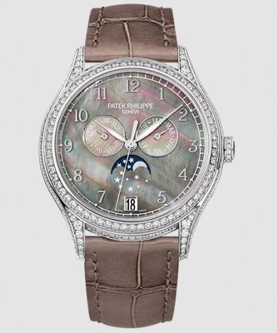 Replica Watch Patek Philippe Annual Calendar 4948 White Gold Black Mother of Pearl 4948G-001